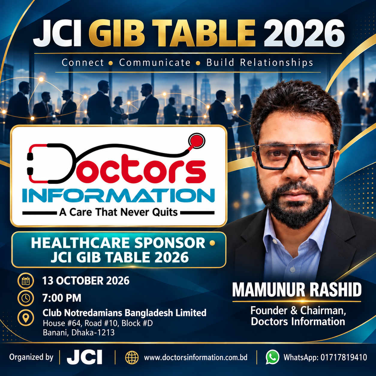 • JCI GIB TABLE 2026 l HEALTHCARE SPONSOR -By-Doctors Information